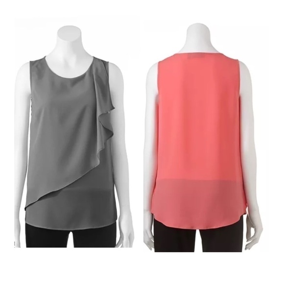 Apt 9 Sleeveless Ruffled Overlay - Moonlight Jade - Picture 15 of 15